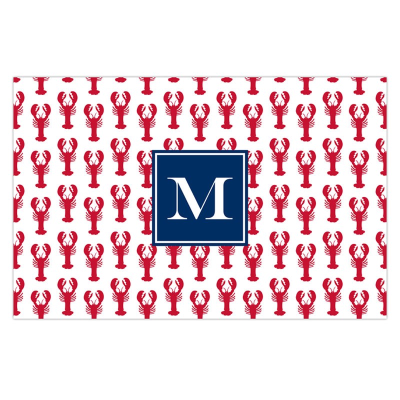 boatman geller lobsters red disposable placemats