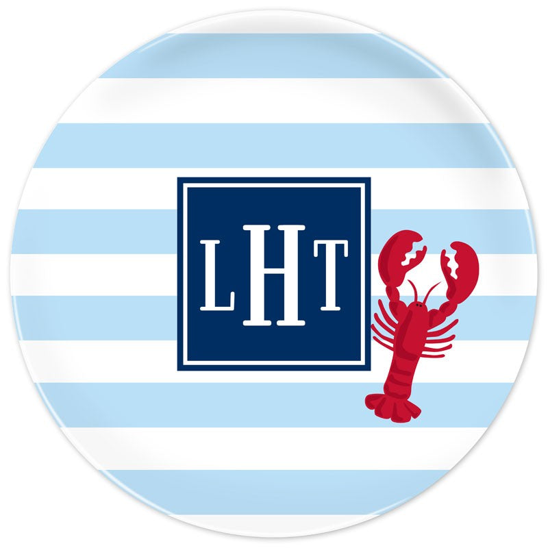boatman geller stripe lobster plate