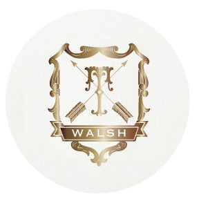 personalized foil stamped coasters m110 by haute papier