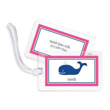 boatman geller whale navy bag tags