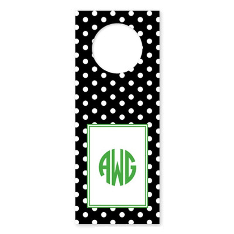 boatman geller polka dot black wine tags