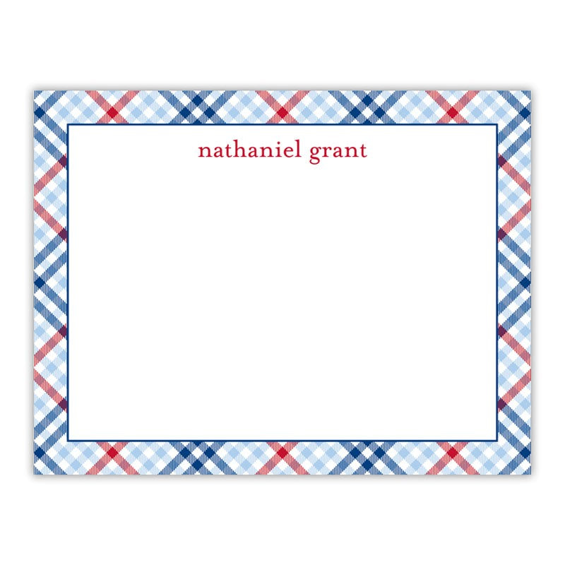 boatman geller check blue & red small flat