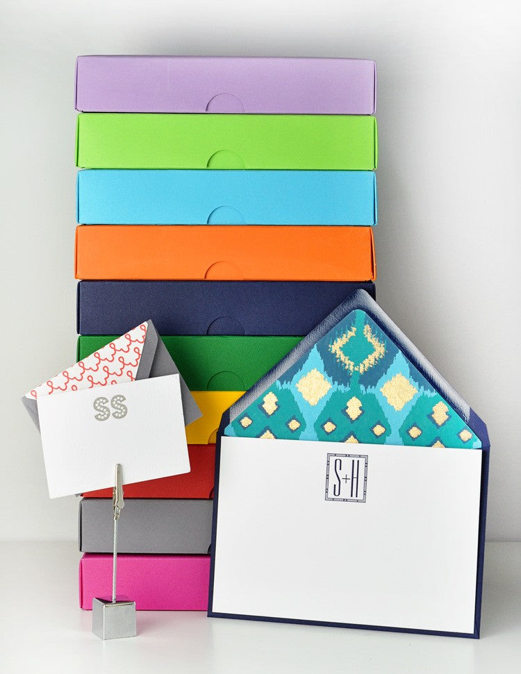 letterpressed notes and enclosures