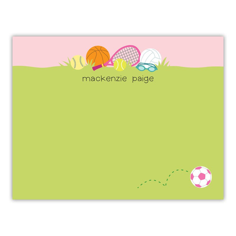 boatman geller sports girl small flat notecard