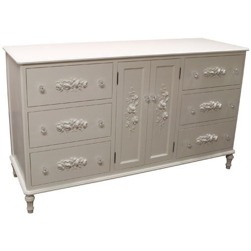 bella rosa six drawer dresser with cabinet