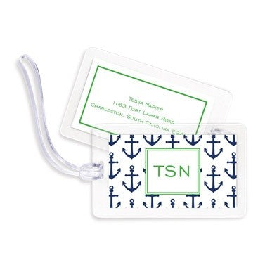 boatman geller anchors navy bag tags