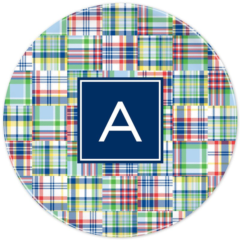 boatman geller madras patch blue plate
