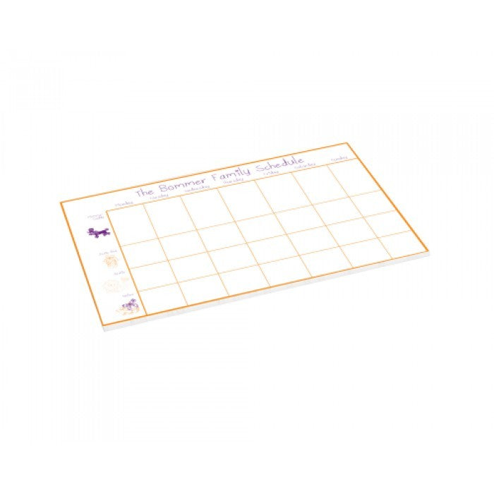 animal schedule pad