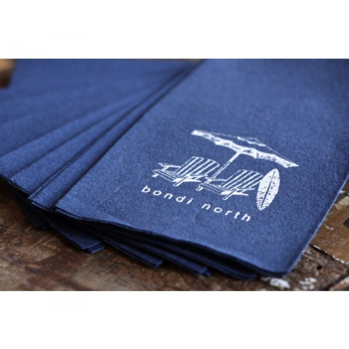 beach chairs linun blue napkins