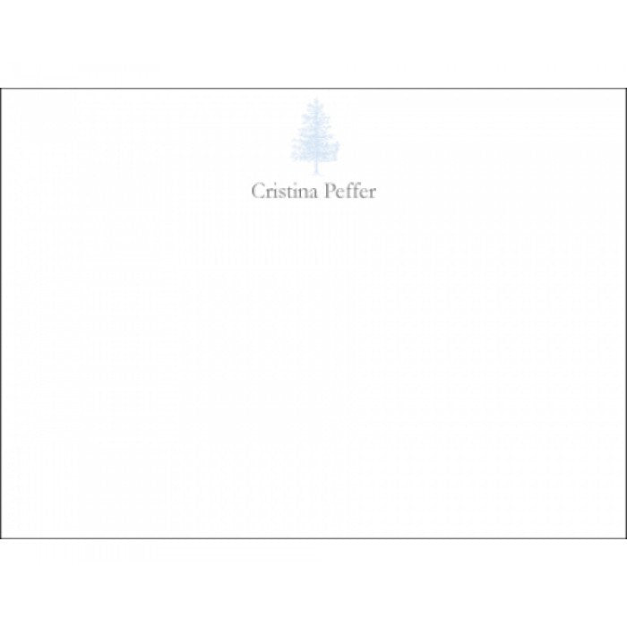 evergreen tree social stationery