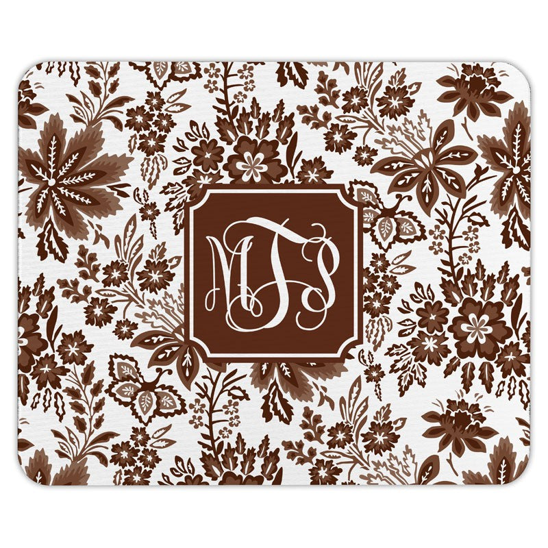 boatman geller classic floral brown mouse pad