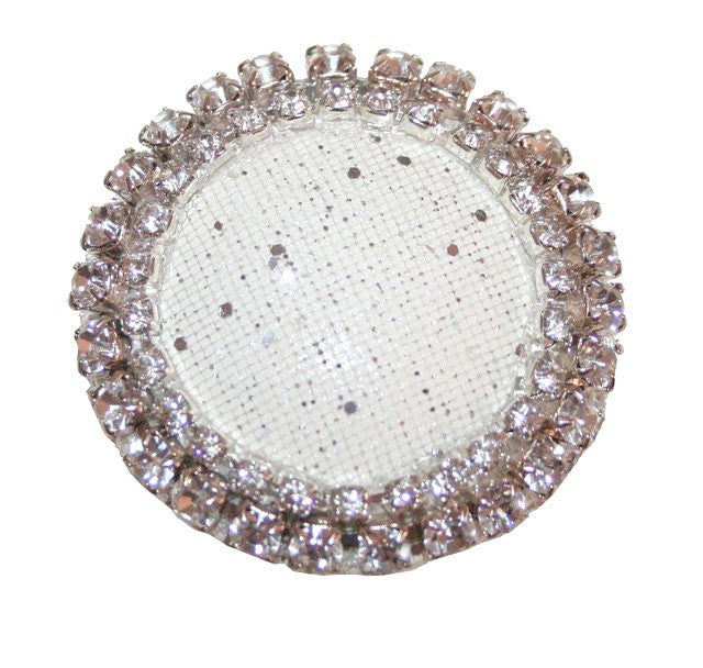 silver sparkle mesh drawer knob