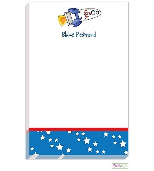 personalized - blast off notepad