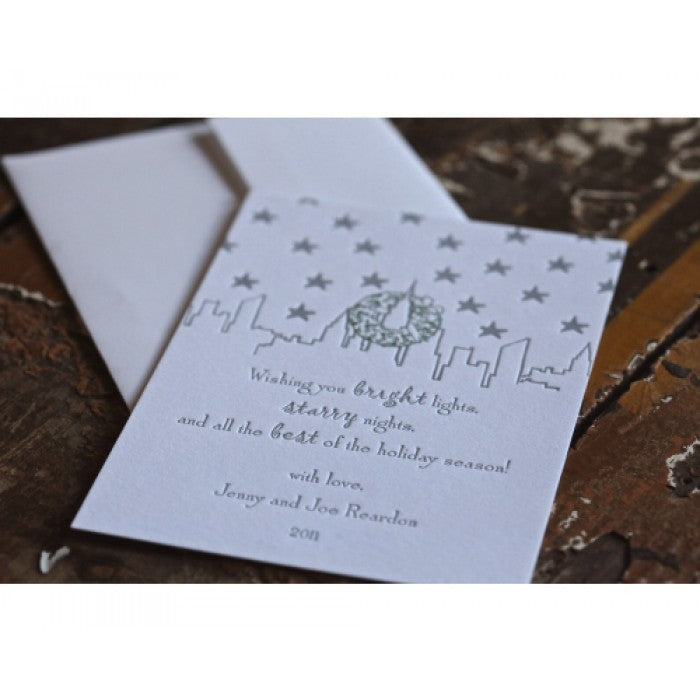 bright lights holiday card