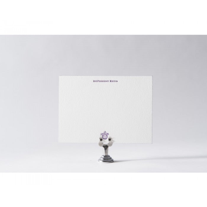 custom crest note cards