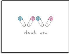 personalized invitations diaper pins thank you