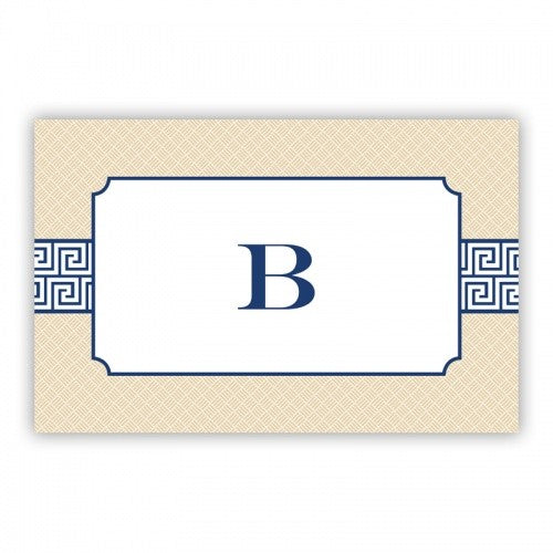 Greek Key Band Navy Disposable Placemat