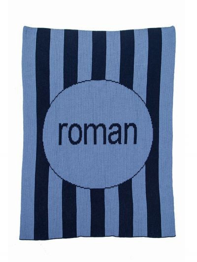 personalized vertical modern stripe blanket