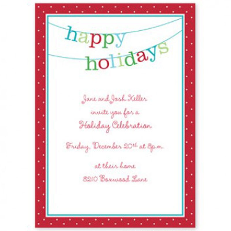 boatman geller banner happy holidays large flat notecard