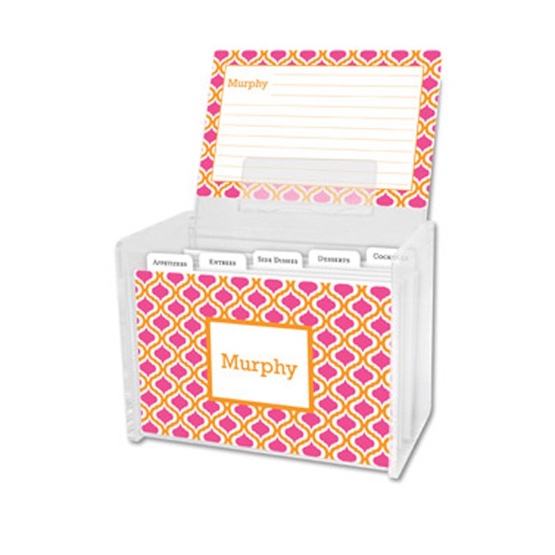 boatman geller zebra gray recipe box