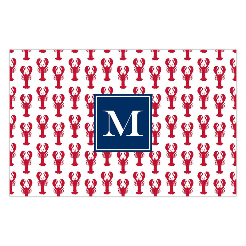 boatman geller lobsters red placemat