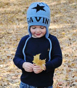 personalized star ear flap hat