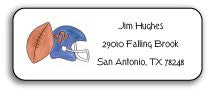 personalized address labels  football fanatic