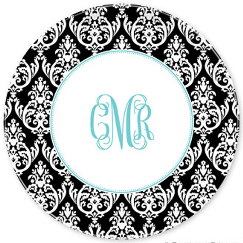 boatman geller madison damask black plate