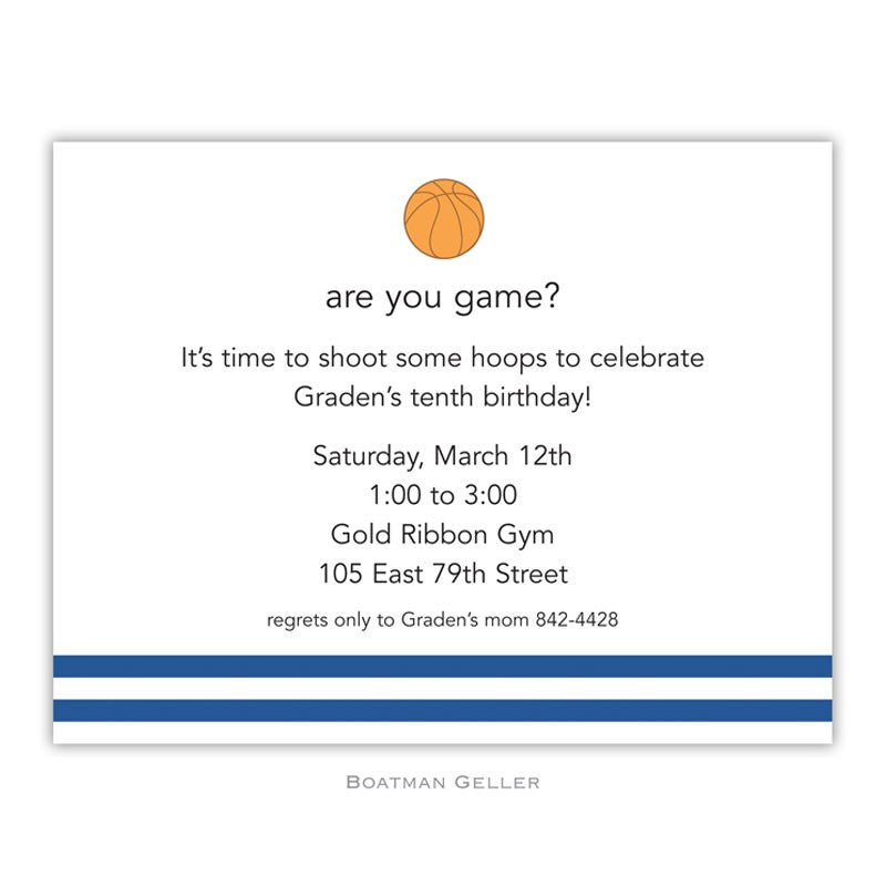 boatman geller basketball small flat notecard