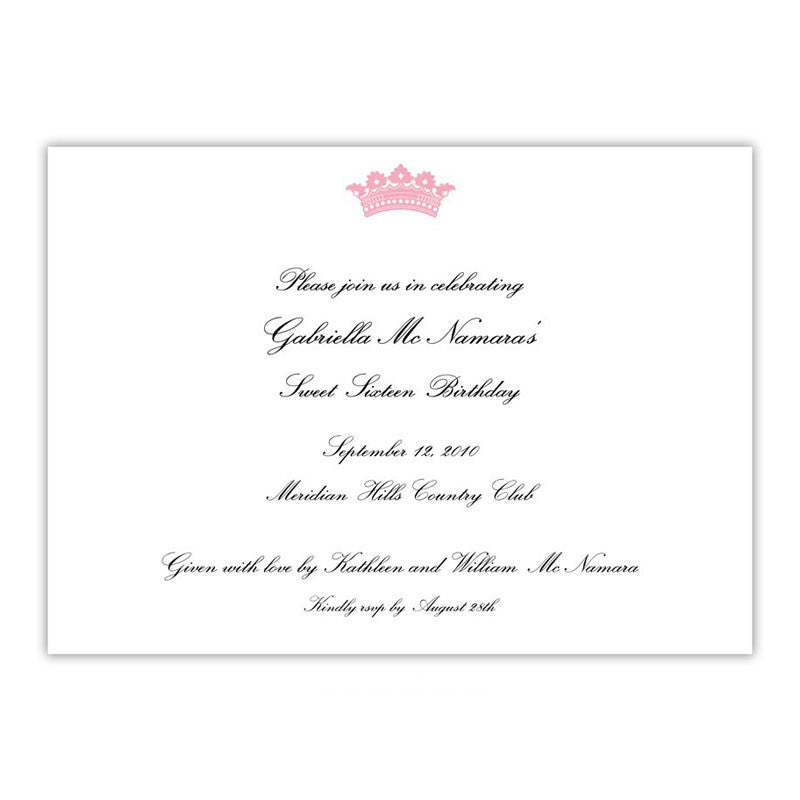 boatman geller crown pink box flat stationery/announcement