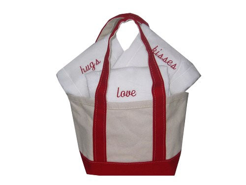 valentines baby burp cloth set
