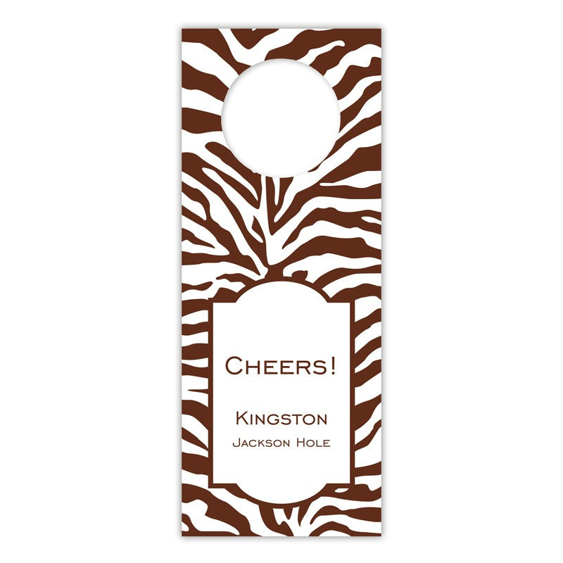 boatman geller zebra chocolate wine tags