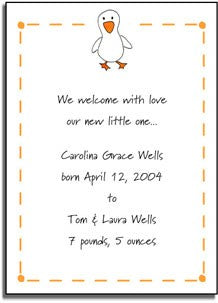personalized invitations  just ducky