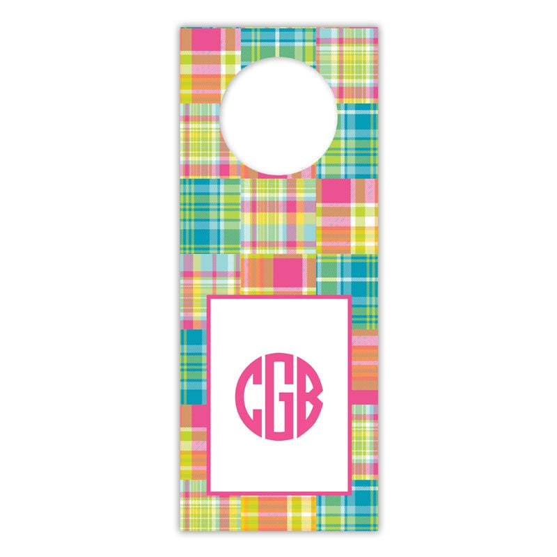 boatman geller madras patch bright wine tags