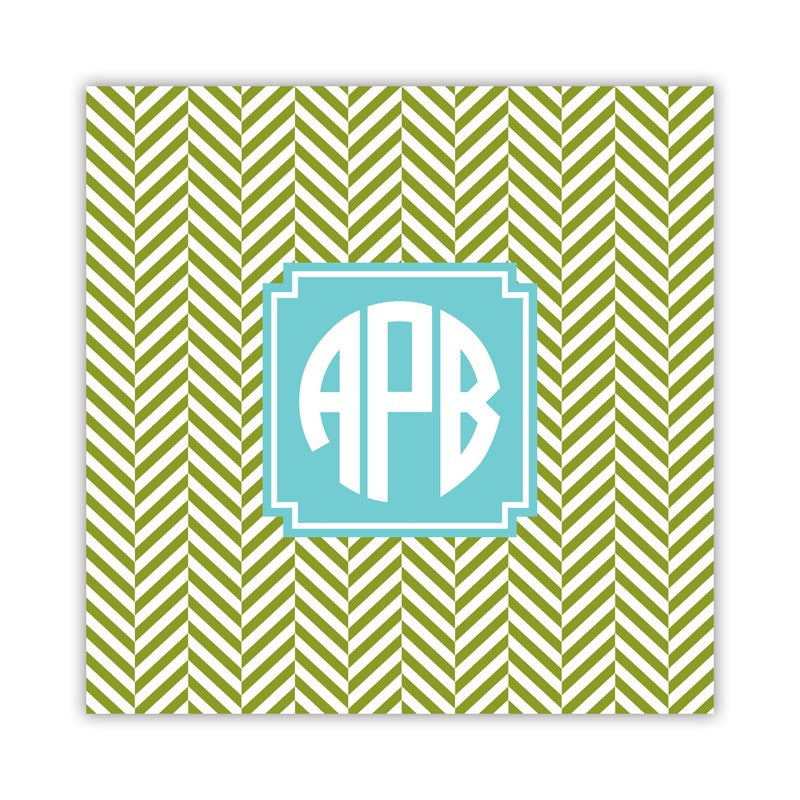 herringbone jungle square paper coaster set of 50