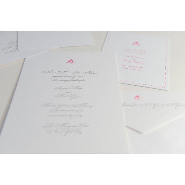 trish & mike wedding invitation card