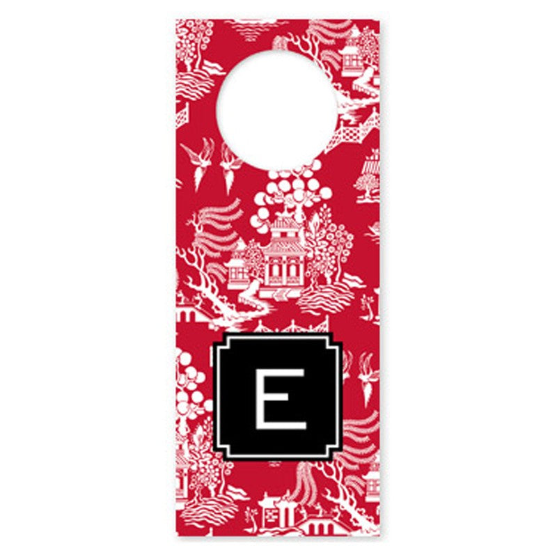boatman geller chinoiserie red wine tags
