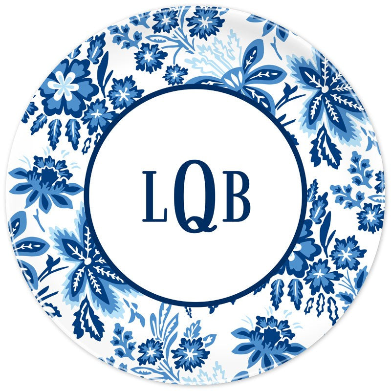 boatman geller classic floral blue plate
