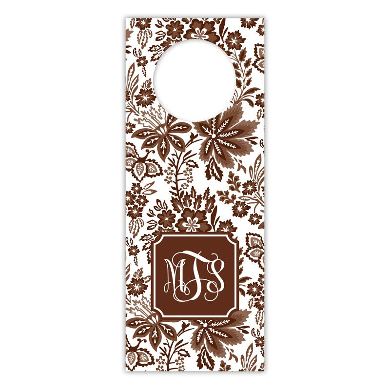boatman geller classic floral brown wine tags