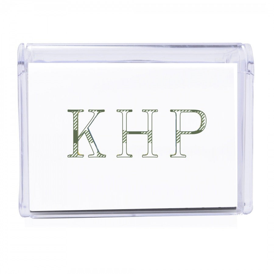 Plaid Monogram Note Box13