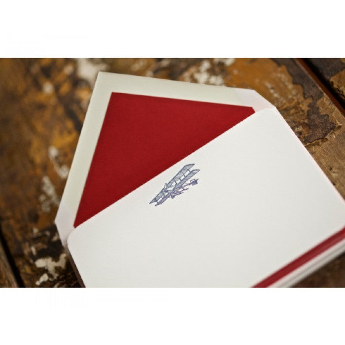vintage airplane note cards