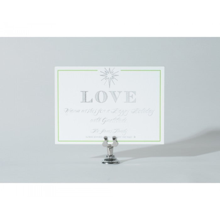 silver love holiday card