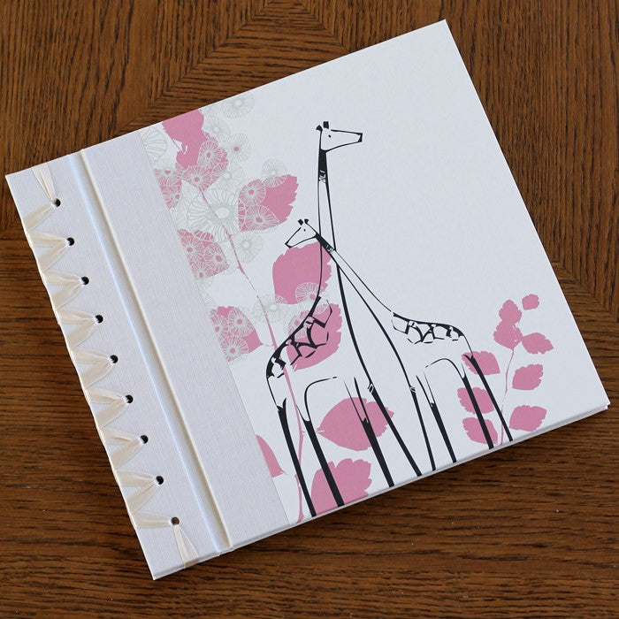 baby's first book - pink giraffe by rag & bone bindery