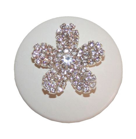 flower rhinestone drawer knob