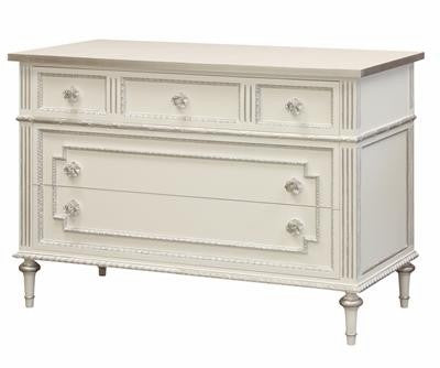 marcheline chest - white with silver gilding