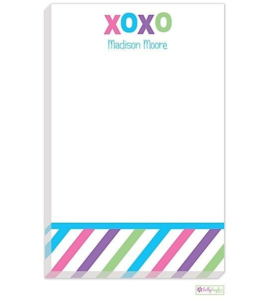 personalized - hugs and kisses notepad