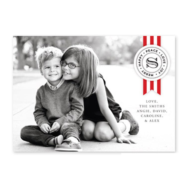 boatman geller ribbon large red photocard