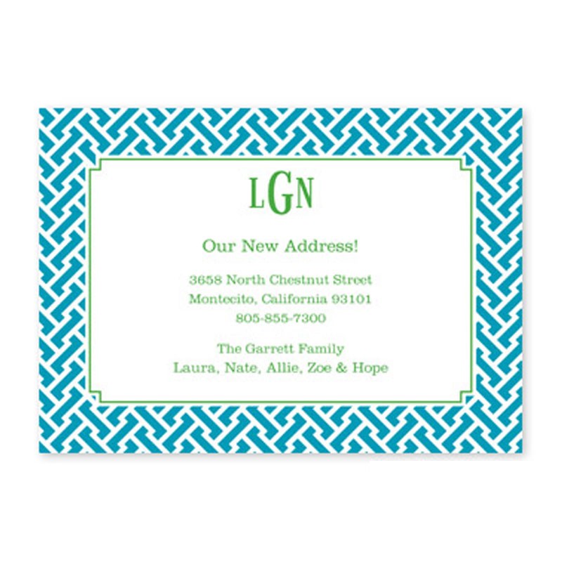 boatman geller stella turquoise large flat notecard