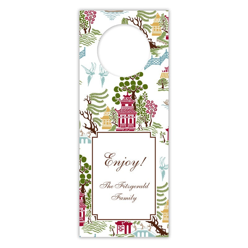 boatman geller chinoiserie autumn wine tags