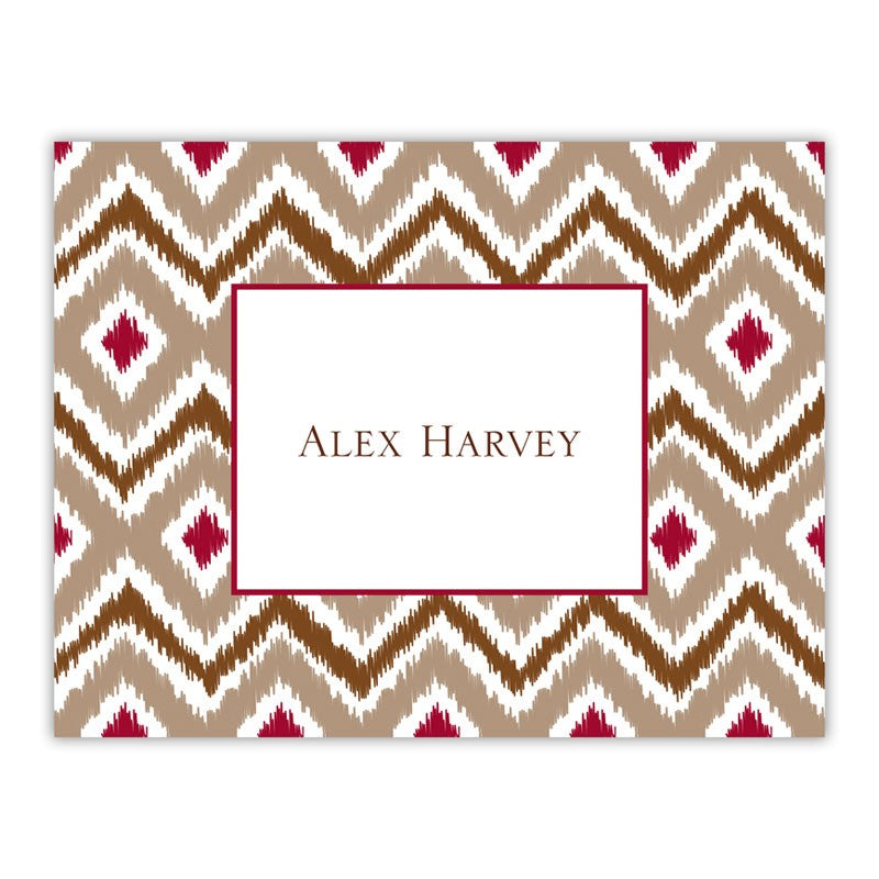 boatman geller ikat soft tan foldover notes
